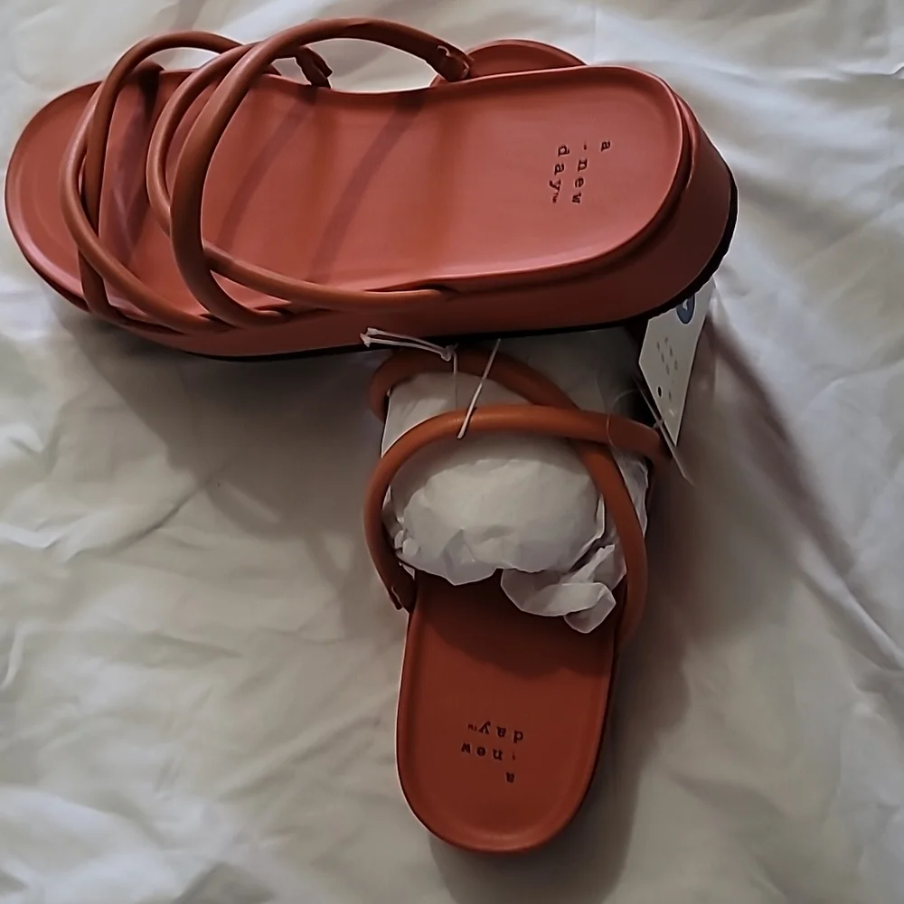 A New Day Apricot Orange Dory Sandal - Picture 2 of 3